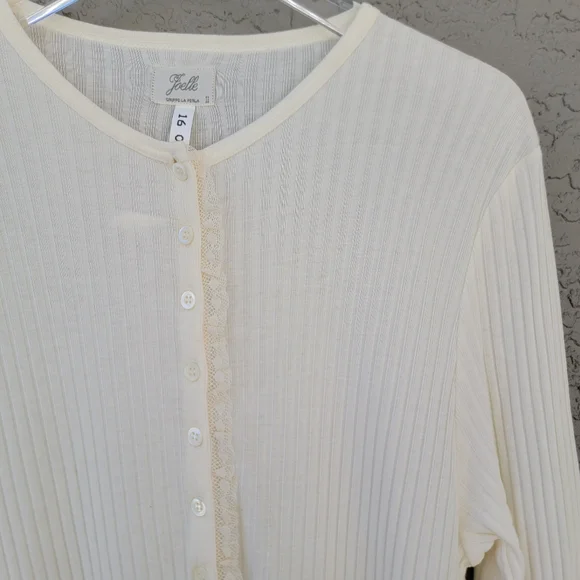Vintage La Perla Joelle Cream Ribbed Loungewear Slip | Size Small NWOT - Picture 5 of 14